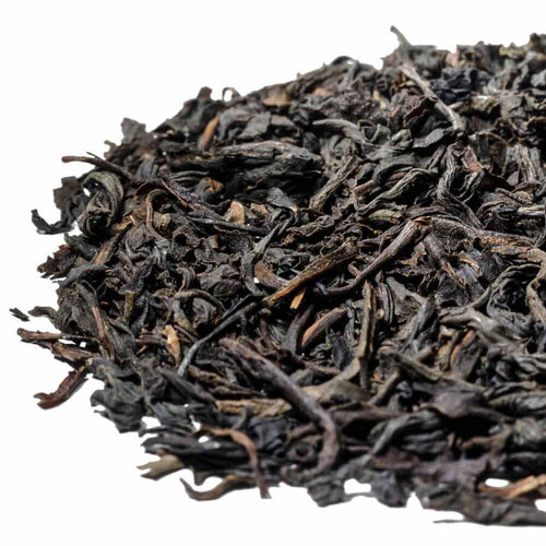 A classic strong smoky Lapsang Souchong scented loose leaf black tea