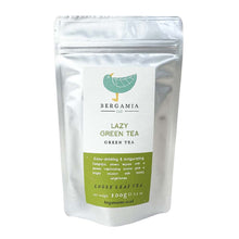 Load image into Gallery viewer, Lazy Green Loose Leaf Tea 100 grams packaged by Bergamia Tea

